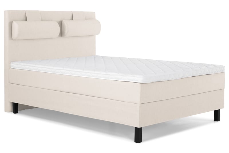 Sänkypaketti Olivia 140x200 Sileä Sängynpääty Beige - Vaahto Niskatyyny Suuri - Huonekalut - Sänky - Jenkkisängyt
