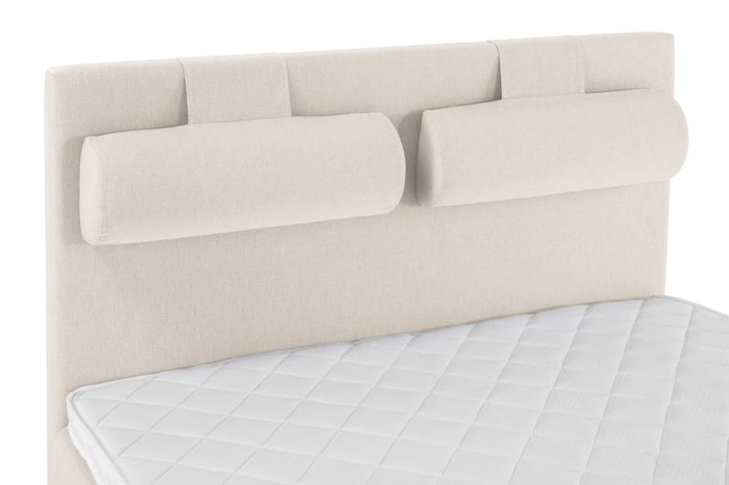 Sänkypaketti Olivia 140x200 Sileä Sängynpääty Beige - Vaahto Niskatyyny Suuri - Huonekalut - Sänky - Jenkkisängyt