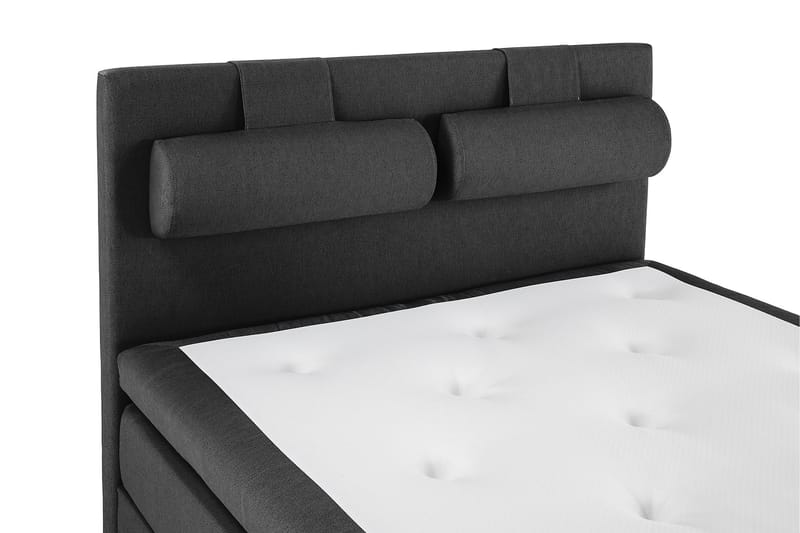 Sänkypaketti Olivia 140x200 Sileä Sängynpääty Musta/Harmaa - Memory Niskatyyny Suuri - Huonekalut - Sänky - Jenkkisängyt