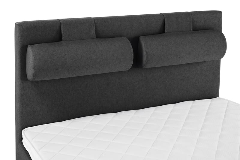 Sänkypaketti Olivia 140x200 Sileä Sängynpääty Musta/Harmaa - Vaahto Niskatyyny Suuri - Huonekalut - Sänky - Jenkkisängyt