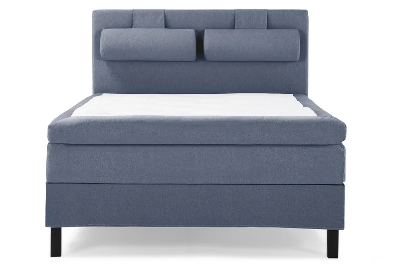 Sänkypaketti Olivia 140x200 Sileä Sängynpääty Tummansininen - Lateksi Niskatyyny Suuri - Huonekalut - Sänky - Jenkkisängyt