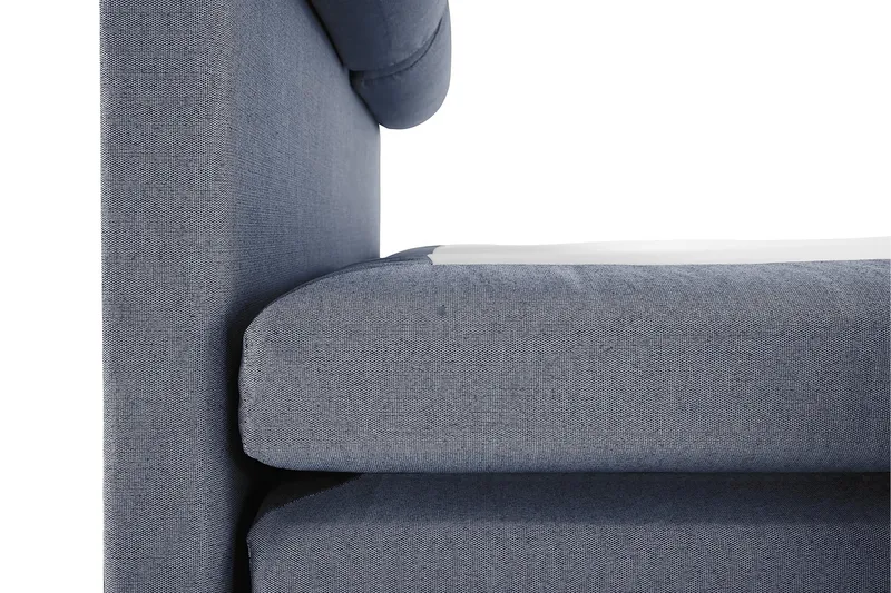 Sänkypaketti Olivia 140x200 Sileä Sängynpääty Tummansininen - Lateksi Niskatyyny Suuri - Huonekalut - Sänky - Jenkkisängyt