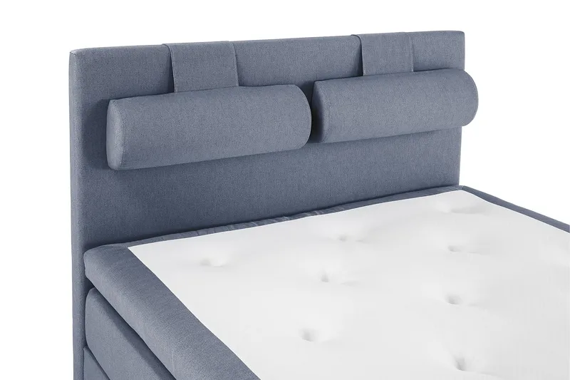 Sänkypaketti Olivia 140x200 Sileä Sängynpääty Tummansininen - Lateksi Niskatyyny Suuri - Huonekalut - Sänky - Jenkkisängyt