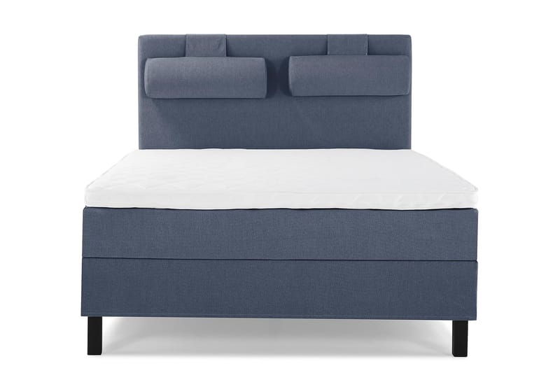 Sänkypaketti Olivia 140x200 Sileä Sängynpääty Tummansininen - Vaahto Niskatyyny Suuri - Huonekalut - Sänky - Jenkkisängyt