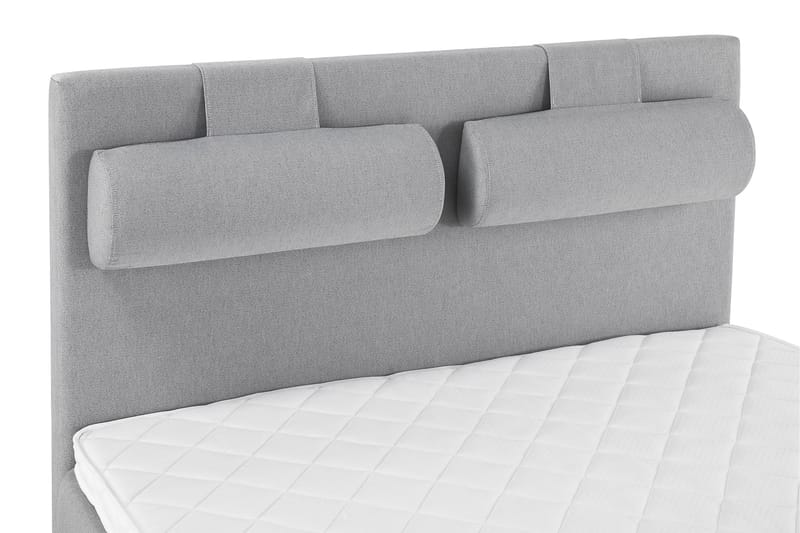 Sänkypaketti Olivia 140x200 Sileä Sängynpääty Vaaleanharmaa - Vaahto Niskatyyny Suuri - Huonekalut - Sänky - Jenkkisängyt
