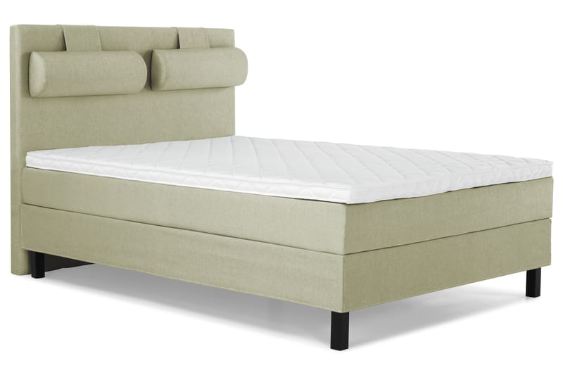 Sänkypaketti Olivia 140x200 Sileä Sängynpääty Vihreä - Vaahto Niskatyyny Suuri - Huonekalut - Sänky - Jenkkisängyt