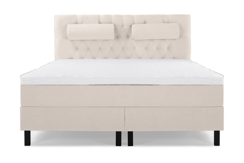 Sänkypaketti Olivia 160x200 Diamant Sängynpääty Beige - Vaahto Niskatyyny Suuri - Huonekalut - Sänky - Jenkkisängyt