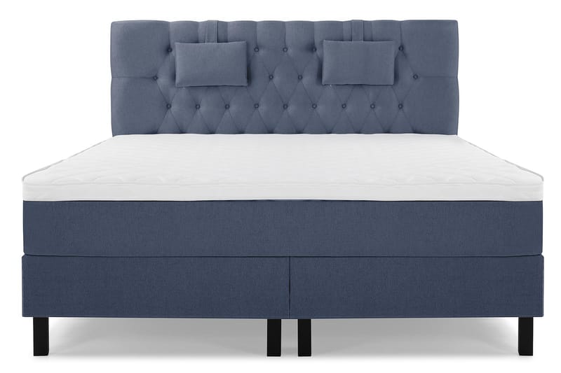 Sänkypaketti Olivia 160x200 Diamant Sängynpääty Tummansinine - Vaahto Niskatyyny Pieni - Huonekalut - Sänky - Jenkkisängyt