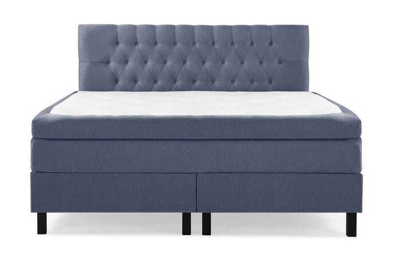Sänkypaketti Olivia 160x200 Diamant Sängynpääty Tummansinine - Polyeetteri - Huonekalut - Sänky - Jenkkisängyt