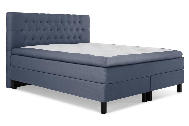 Sänkypaketti Olivia 160x200 Diamant Sängynpääty Tummansinine - Polyeetteri - Huonekalut - Sänky - Jenkkisängyt