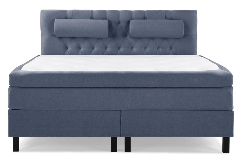 Sänkypaketti Olivia 160x200 Diamant Sängynpääty Tummansinine - Polyeetteri Niskatyyny Suuri - Huonekalut - Sänky - Jenkkisängyt