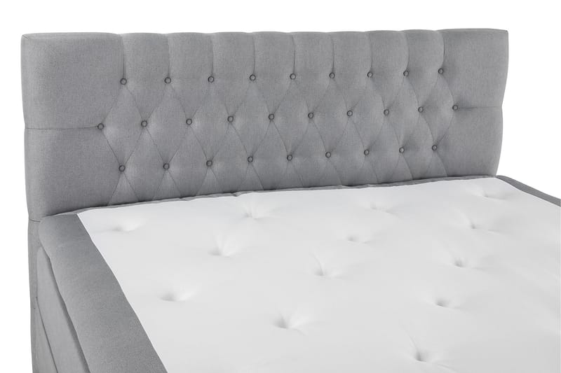 Sänkypaketti Olivia 160x200 Diamant Pääty Vaaleanharmaa - Polyeetteri - Huonekalut - Sänky - Jenkkisängyt