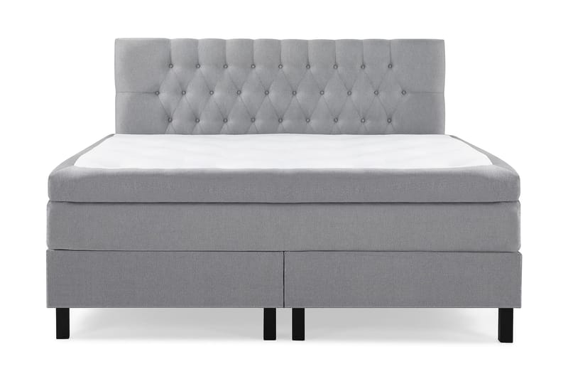 Sänkypaketti Olivia 160x200 Diamant Pääty Vaaleanharmaa - Memory - Huonekalut - Sänky - Jenkkisängyt