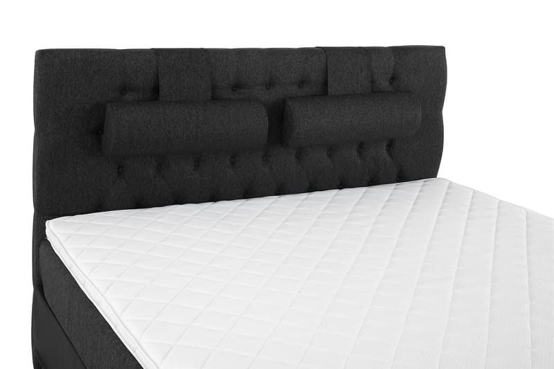 Sänkypaketti Olivia 160x200 Diamant Pääty Musta/Harmaa/PU - Vaahto Niskatyyny Suuri - Huonekalut - Sänky - Jenkkisängyt