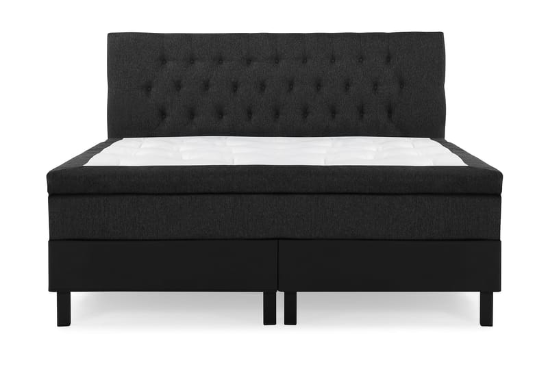 Sänkypaketti Olivia 160x200 Diamant Pääty Musta/Harmaa/PU - Memory - Huonekalut - Sänky - Jenkkisängyt