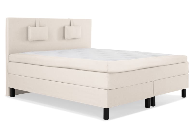 Sänkypaketti Olivia 160x200 Sileä Sängynpääty Beige - Lateksi Niskatyyny Pieni - Huonekalut - Sänky - Jenkkisängyt
