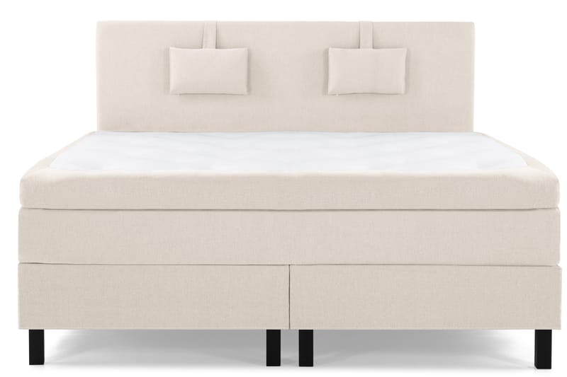 Sänkypaketti Olivia 160x200 Sileä Sängynpääty Beige - Lateksi Niskatyyny Pieni - Huonekalut - Sänky - Jenkkisängyt