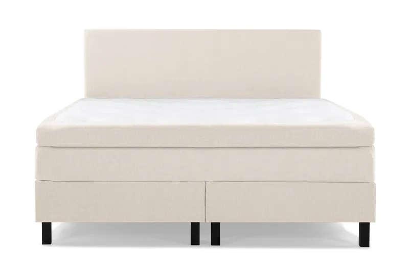 Sänkypaketti Olivia 160x200 Sileä Sängynpääty Beige - Polyeetteri - Huonekalut - Sänky - Jenkkisängyt