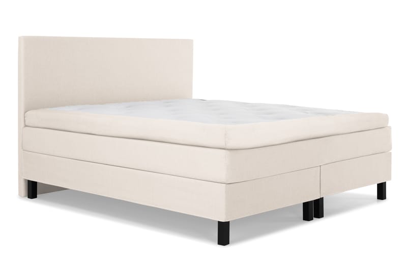 Sänkypaketti Olivia 160x200 Sileä Sängynpääty Beige - Polyeetteri - Huonekalut - Sänky - Jenkkisängyt
