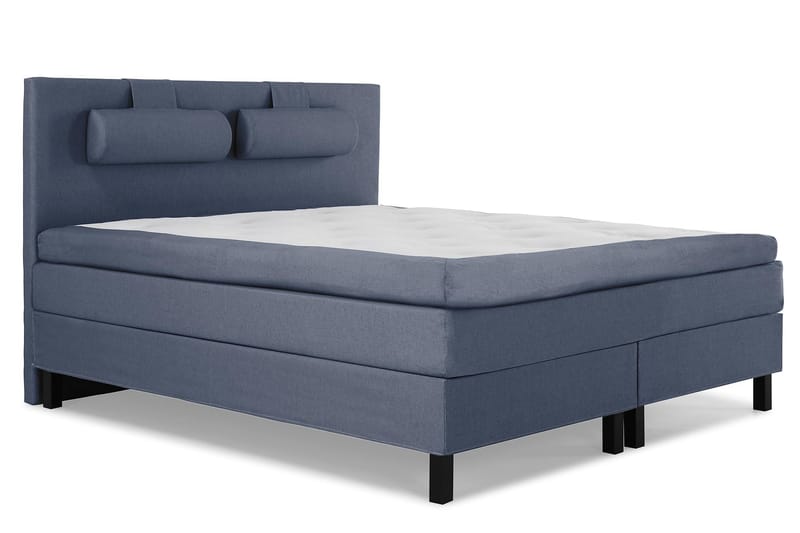 Sänkypaketti Olivia 160x200 Sileä Sängynpääty Tummansininen - Lateksi Niskatyyny Suuri - Huonekalut - Sänky - Jenkkisängyt