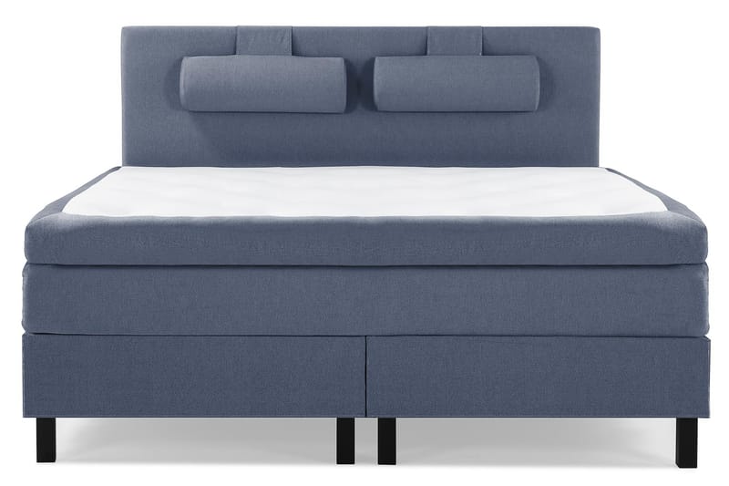 Sänkypaketti Olivia 160x200 Sileä Sängynpääty Tummansininen - Polyeetteri Niskatyyny Suuri - Huonekalut - Sänky - Jenkkisängyt