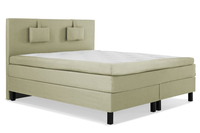 Sänkypaketti Olivia 160x200 Sileä Sängynpääty Vihreä - Polyeetteri Niskatyyny Pieni - Huonekalut - Sänky - Jenkkisängyt