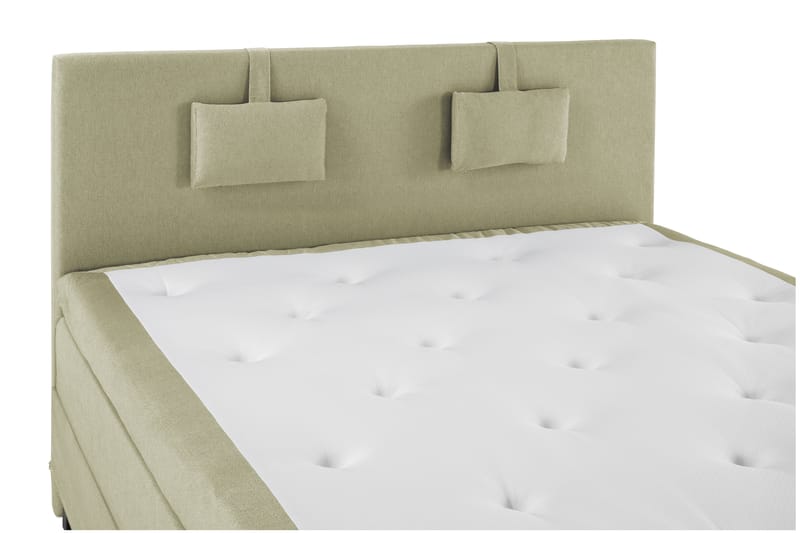 Sänkypaketti Olivia 160x200 Sileä Sängynpääty Vihreä - Polyeetteri Niskatyyny Pieni - Huonekalut - Sänky - Jenkkisängyt