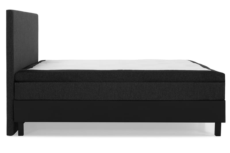Sänkypaketti Olivia 160x200 Sileä Pääty Musta/Harmaa/PU - Lateksi - Huonekalut - Sänky - Jenkkisängyt