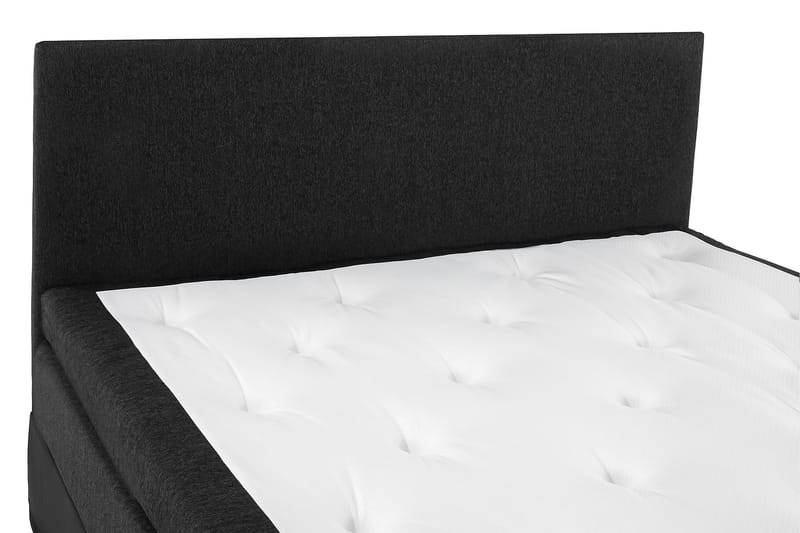 Sänkypaketti Olivia 160x200 Sileä Pääty Musta/Harmaa/PU - Lateksi - Huonekalut - Sänky - Jenkkisängyt
