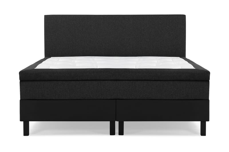 Sänkypaketti Olivia 160x200 Sileä Pääty Musta/Harmaa/PU - Lateksi - Huonekalut - Sänky - Jenkkisängyt
