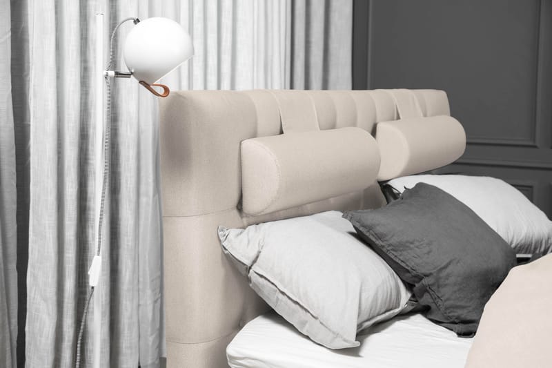 Sänkypaketti Olivia 180x200 Diamant Sängynpääty Beige - Vaahto Niskatyyny Suuri - Huonekalut - Sänky - Jenkkisängyt