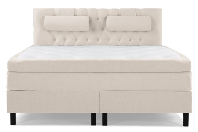 Sänkypaketti Olivia 180x200 Diamant Sängynpääty Beige - Polyeetteri Niskatyyny Suuri - Huonekalut - Sänky - Jenkkisängyt