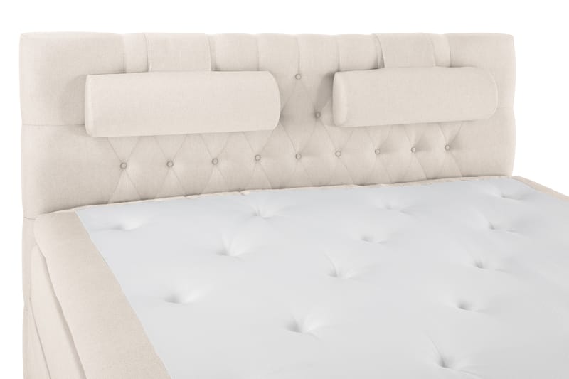 Sänkypaketti Olivia 180x200 Diamant Sängynpääty Beige - Polyeetteri Niskatyyny Suuri - Huonekalut - Sänky - Jenkkisängyt