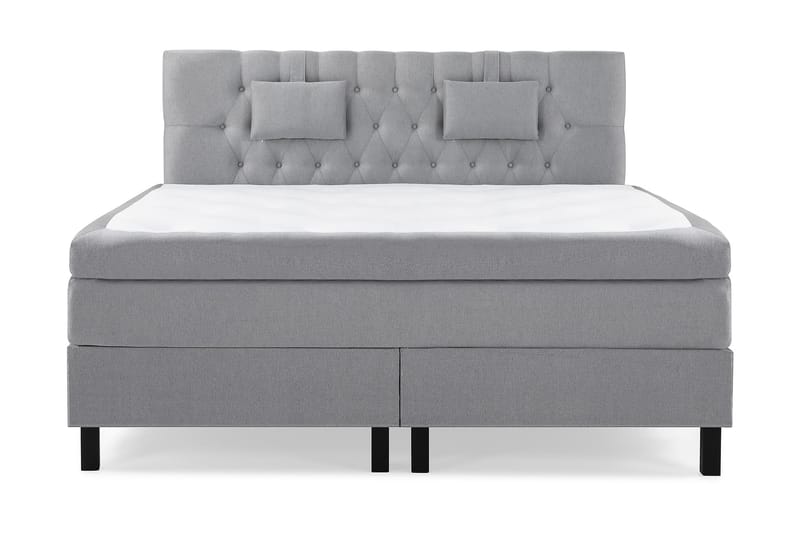 Sänkypaketti Olivia 180x200 Diamant Sängynpääty Keskiharmaa - Niskatyyny Pieni Keskiharmaa - Huonekalut - Sänky - Jenkkisängyt