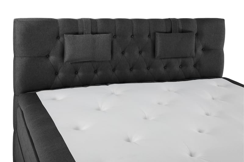 Sänkypaketti Olivia 180x200 Diamant Sängynpääty Musta - Niskatyyny Pieni Musta/Harmaa - Huonekalut - Sänky - Jenkkisängyt