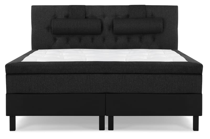 Sänkypaketti Olivia 180x200 Diamant Sängynpääty Musta/Harmaa/PU - Lateksi Niskatyyny Suuri - Huonekalut - Sänky - Jenkkisängyt