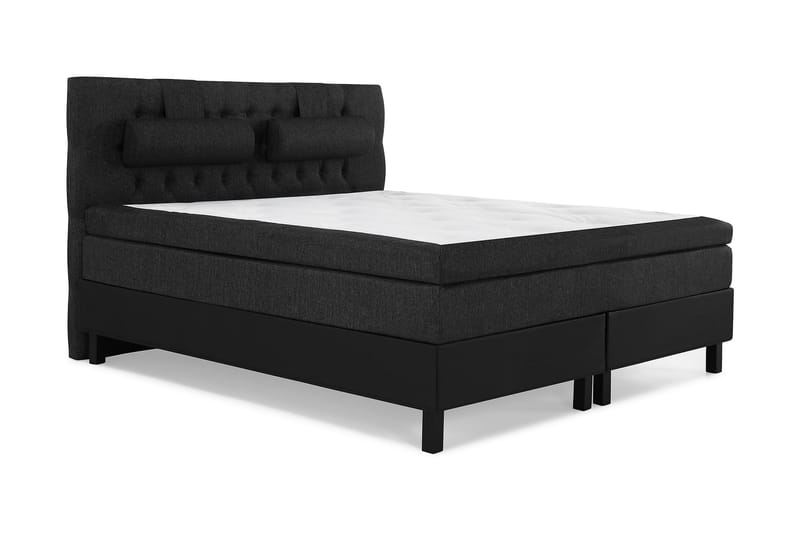 Sänkypaketti Olivia 180x200 Diamant Sängynpääty Musta/Harmaa/PU - Niskatyyny Suuri Musta/Harmaa/PU - Huonekalut - Sänky - Jenkkisängyt