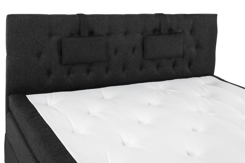 Sänkypaketti Olivia 180x200 Diamant Sängynpääty Musta/Harmaa/PU - Niskatyyny Pieni Musta/Harmaa/PU - Huonekalut - Sänky - Jenkkisängyt