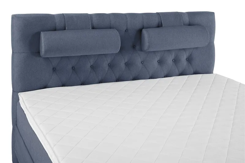 Sänkypaketti Olivia 180x200 Diamant Sängynpääty Tummansinine - Vaahto Niskatyyny Suuri - Huonekalut - Sänky - Jenkkisängyt