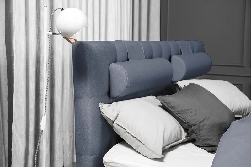 Sänkypaketti Olivia 180x200 Diamant Sängynpääty Tummansinine - Vaahto Niskatyyny Suuri - Huonekalut - Sänky - Jenkkisängyt