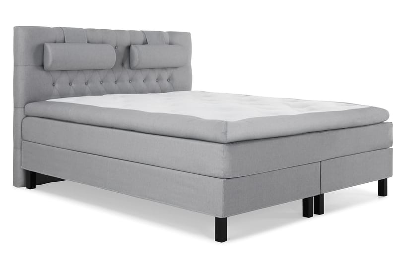 Sänkypaketti Olivia 180x200 Diamant Sängynpääty V.harmaa - Niskatyyny Suuri Vaaleanharmaa - Huonekalut - Sänky - Jenkkisängyt