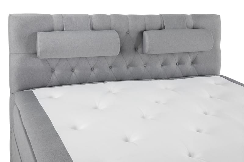 Sänkypaketti Olivia 180x200 Diamant Sängynpääty V.harmaa - Niskatyyny Suuri Vaaleanharmaa - Huonekalut - Sänky - Jenkkisängyt