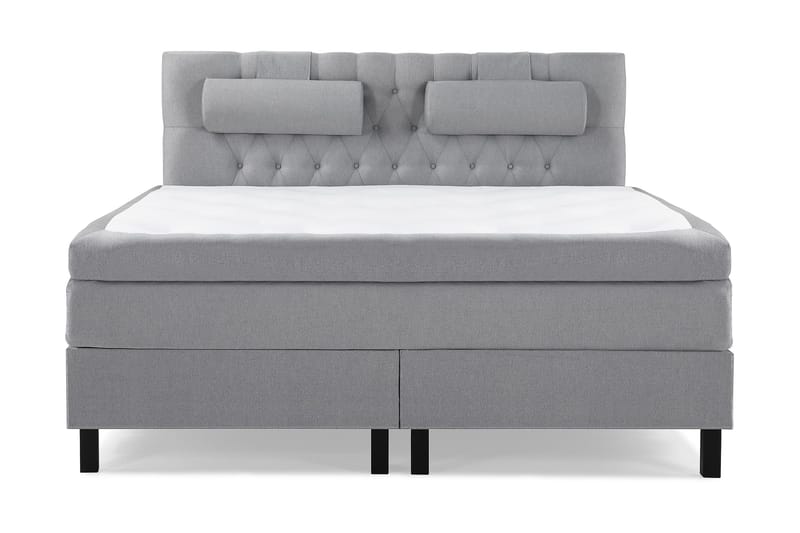 Sänkypaketti Olivia 180x200 Diamant Sängynpääty V.harmaa - Niskatyyny Suuri Vaaleanharmaa - Huonekalut - Sänky - Jenkkisängyt