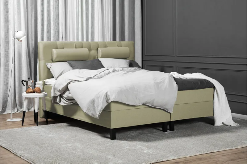 Sänkypaketti Olivia 180x200 Diamant Sängynpääty Vihreä - Lateksi - Huonekalut - Sänky - Jenkkisängyt