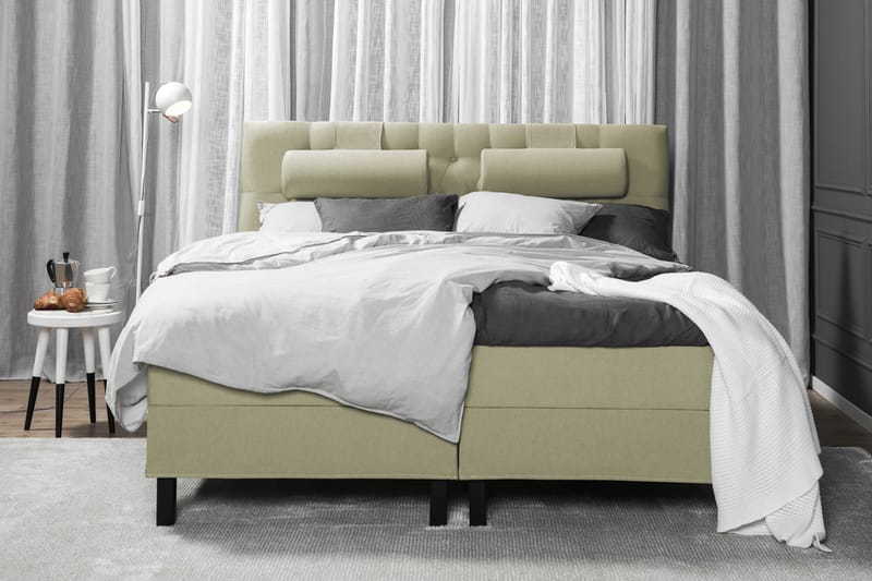 Sänkypaketti Olivia 180x200 Diamant Sängynpääty Vihreä - Vaahto Niskatyyny Suuri - Huonekalut - Sänky - Jenkkisängyt