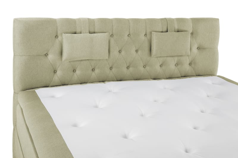 Sänkypaketti Olivia 180x200 Diamant Sängynpääty Vihreä - Polyeetteri Niskatyyny Pieni - Huonekalut - Sänky - Jenkkisängyt