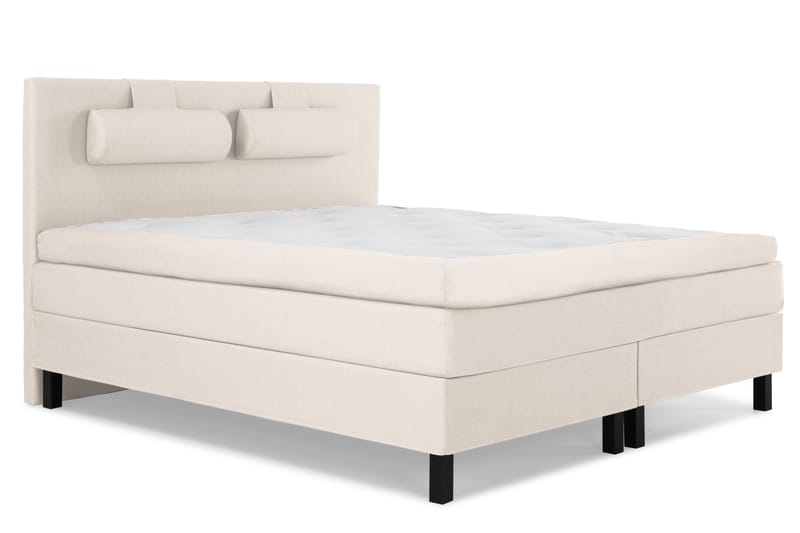 Sänkypaketti Olivia 180x200 Sileä Sängynpääty Beige - Memory Niskatyyny Suuri - Huonekalut - Sänky - Jenkkisängyt