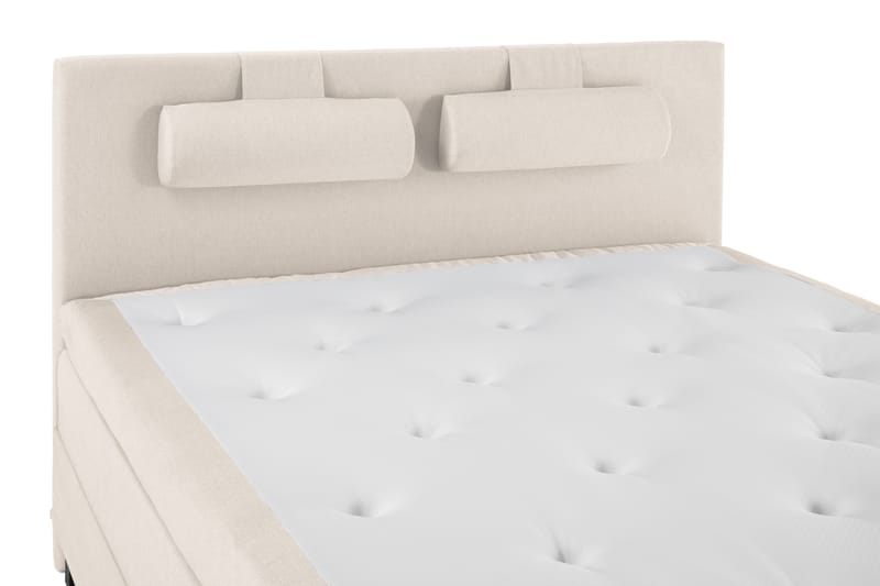 Sänkypaketti Olivia 180x200 Sileä Sängynpääty Beige - Memory Niskatyyny Suuri - Huonekalut - Sänky - Jenkkisängyt