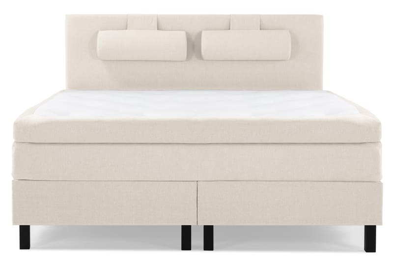 Sänkypaketti Olivia 180x200 Sileä Sängynpääty Beige - Memory Niskatyyny Suuri - Huonekalut - Sänky - Jenkkisängyt