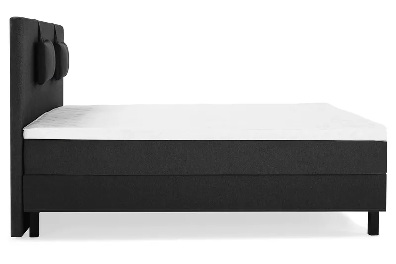 Sänkypaketti Olivia 180x200 Sileä Sängynpääty Musta - Vaahto Niskatyyny Pieni - Huonekalut - Sänky - Jenkkisängyt